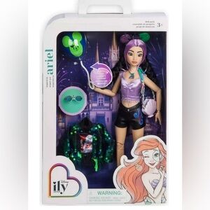 Disney Ariel Doll in Purple and Black Ensemble